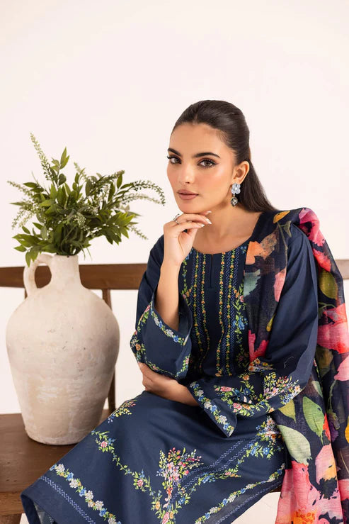 Zara Shah Jahan Embroidery 3PC Dhanak Suit JCH-122