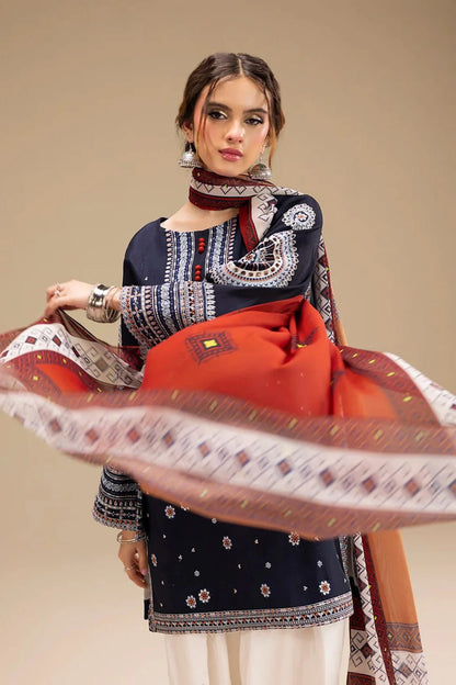 JCH-001 Jazmin Heavy Embroidery 3PC Linen Suit