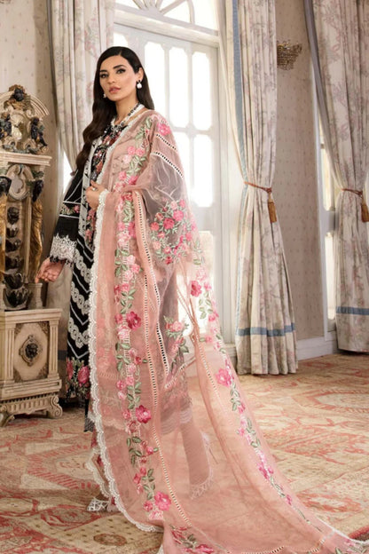 Crimson Heavy Embroidery 3PC Dhanak Suit JCH-115