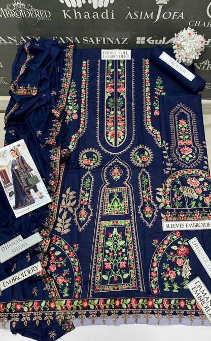 JCH-016 Maria B Heavy Embroidery 3PC Dhanak Suit