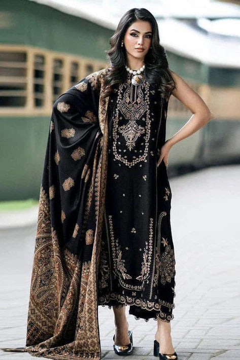 Bareeze Heavy Embroidery 3PC Linen Suit JCH-032