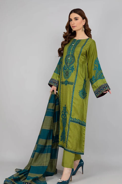 Maria B Heavy Embroidery 3PC Dhanak Suit JCH-166
