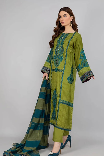 Maria B Heavy Embroidery 3PC Dhanak Suit JCH-166