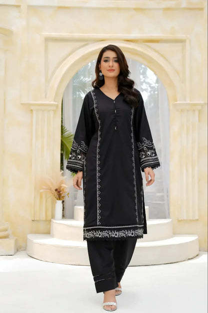 Azure Embroidery 2PC Dhanak Suit JCH-079