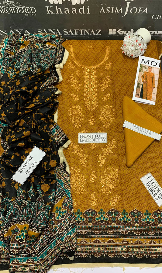 Bareeze Heavy Embroidery 3PC Khaddar Suit JCH-150