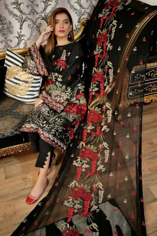 Bareeze Heavy Embroidery 3PC Dhanak Suit JCH-114