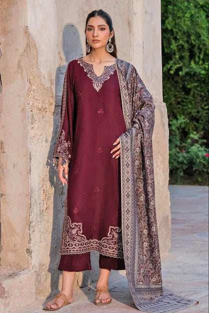 Izel Embroidery 3PC Dhanak Suit JCH-198