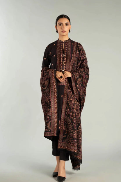 Bareeze Heavy Embroidery 3PC Dhanak Suit JCH-056