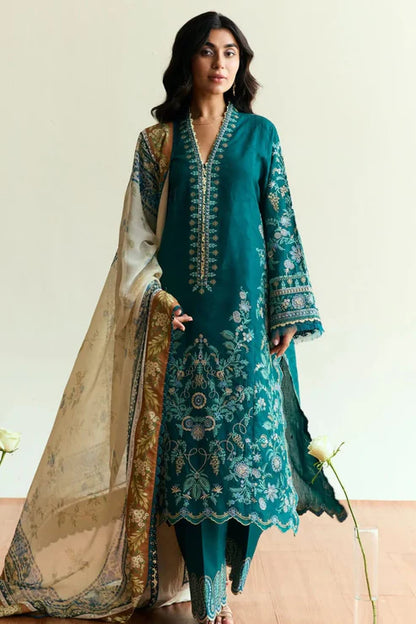 Zara Shah Jahan Embroidery 3PC Dhanak Suit JCH-121