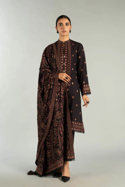 Bareeze Heavy Embroidery 3PC Dhanak Suit JCH-056