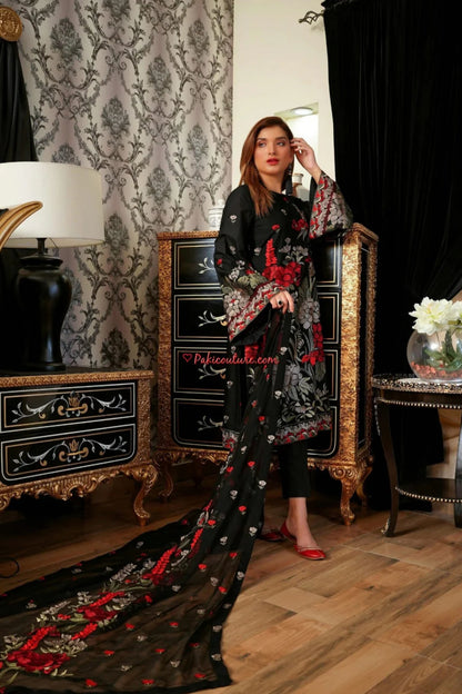 Bareeze Heavy Embroidery 3PC Dhanak Suit JCH-114
