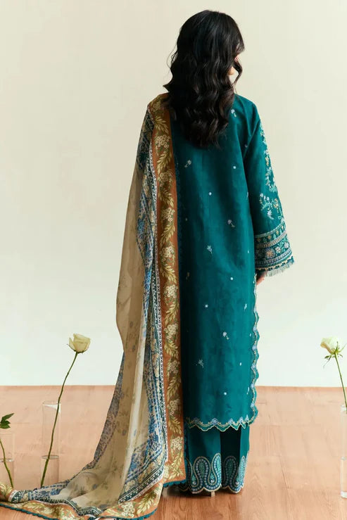 Zara Shah Jahan Embroidery 3PC Dhanak Suit JCH-121