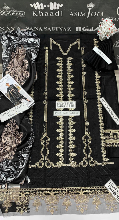 JCH-015 Maria B Heavy Embroidery 3PC Dhanak Suit