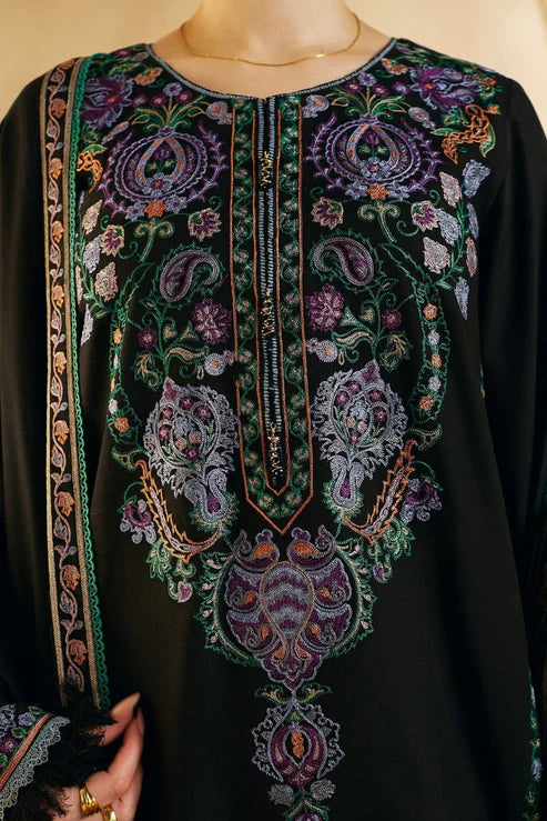 Zara Shah Jahan Embroidery 3PC Dhanak Suit JCH-193