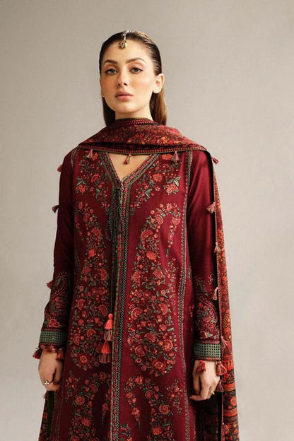 Hussain Rehar Heavy Embroidery 3PC Dhanak Suit JCH-200