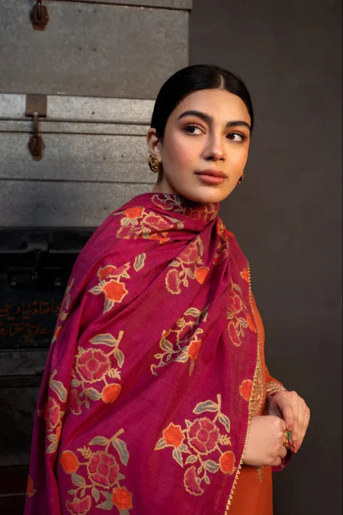 Zara Shah Jahan Embroidery 3PC Dhanak Suit JCH-165