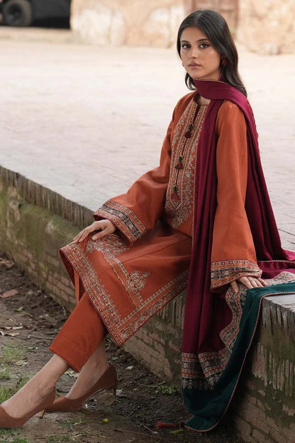 Jazmin Heavy Embroidery 3PC Dhanak Suit JCH-039