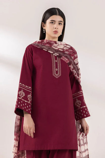Sapphire Embroidery 3PC Dhanak Suit JCH-129