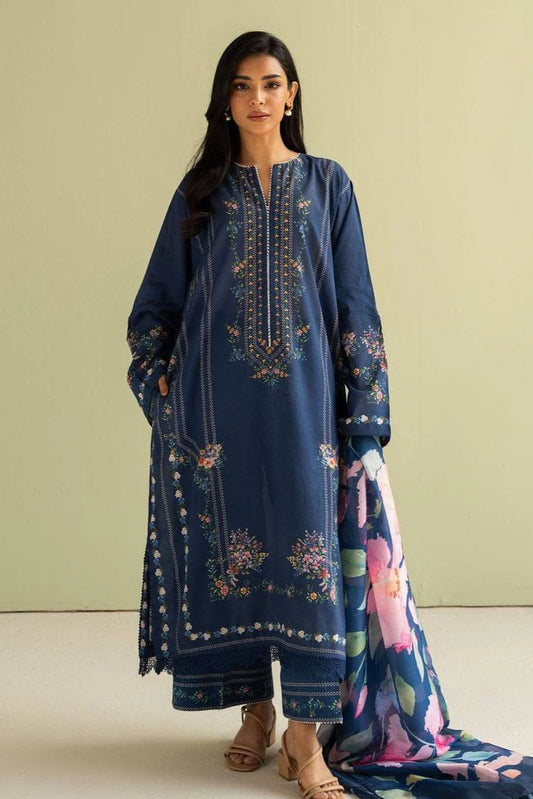 Zara Shah Jahan Heavy Embroidery 3PC Dhanak Suit JCH-033