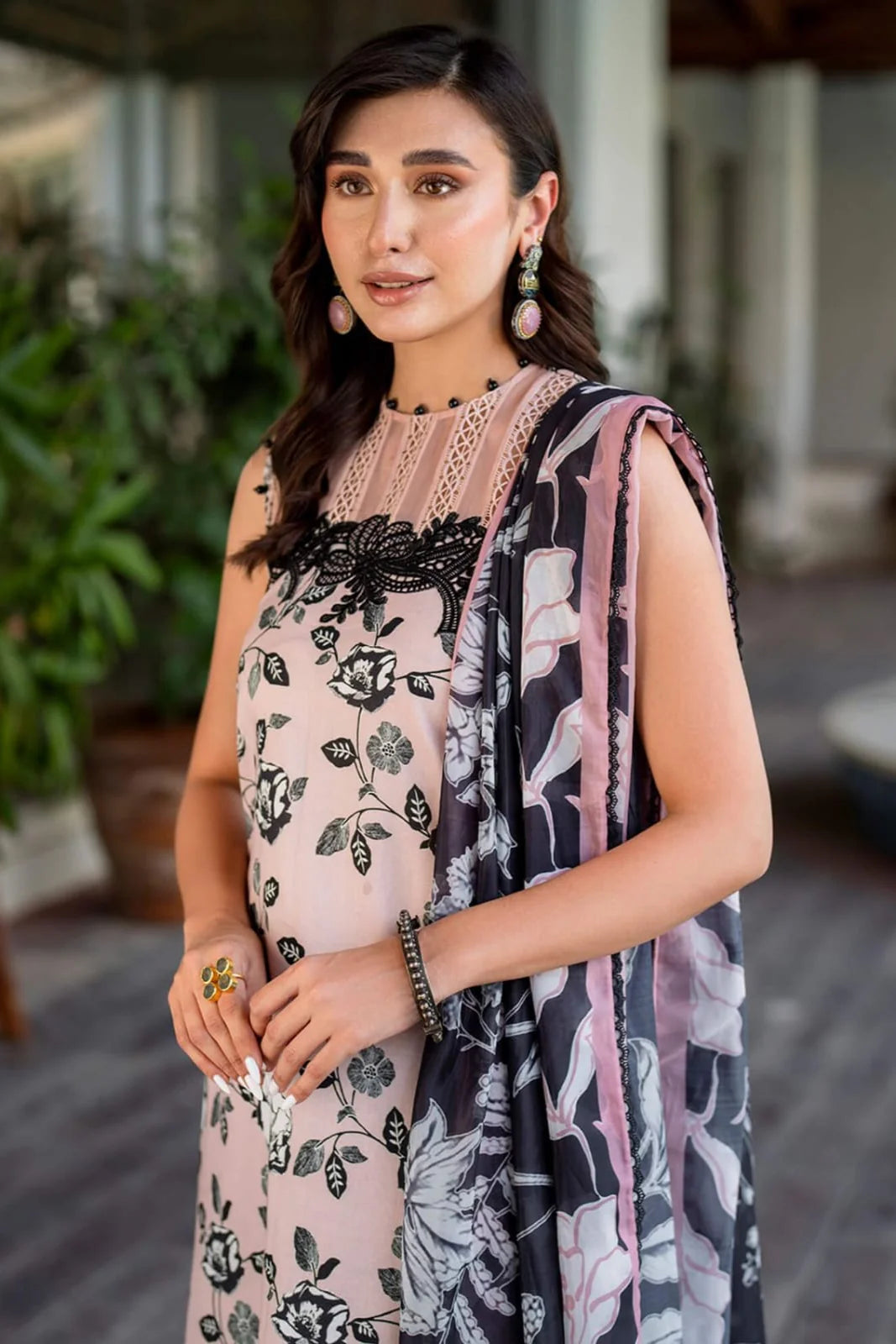 Asifa & Nabeel Embroidery 3PC Dhanak Suit JCH-055