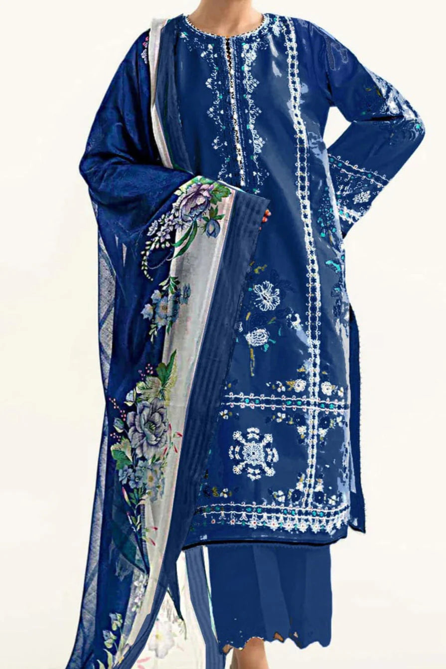 Bareeze Heavy Embroidery 3PC Dhanak Suit JCH-058