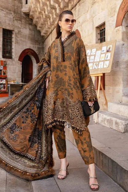 Maria B Embroidery 3PC Dhanak Suit JCH-113