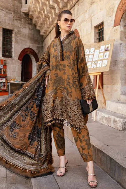 Maria B Embroidery 3PC Dhanak Suit JCH-113