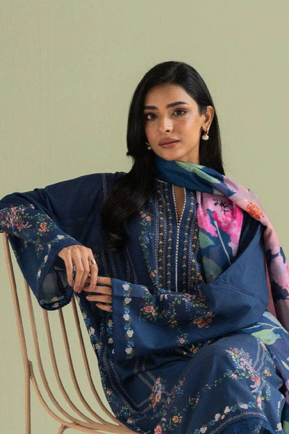 Zara Shah Jahan Heavy Embroidery 3PC Dhanak Suit JCH-033