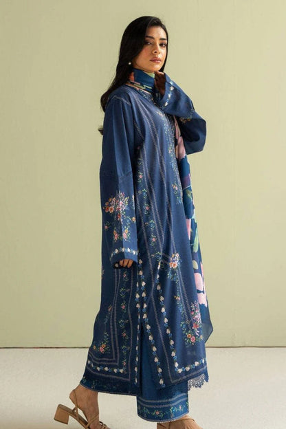 Zara Shah Jahan Heavy Embroidery 3PC Dhanak Suit JCH-033