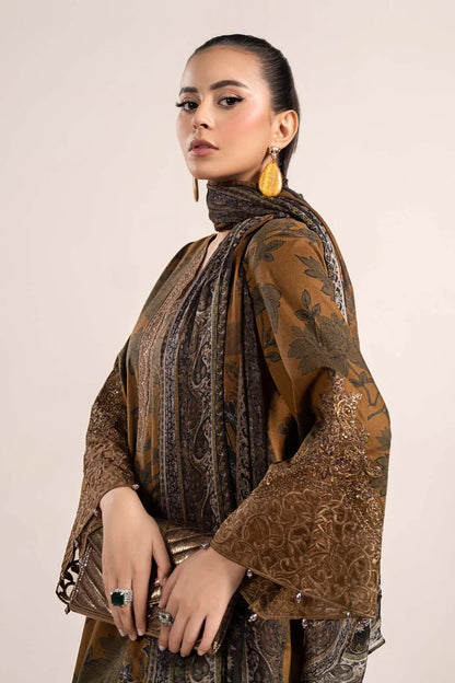Maria B Embroidery 3PC Dhanak Suit JCH-113