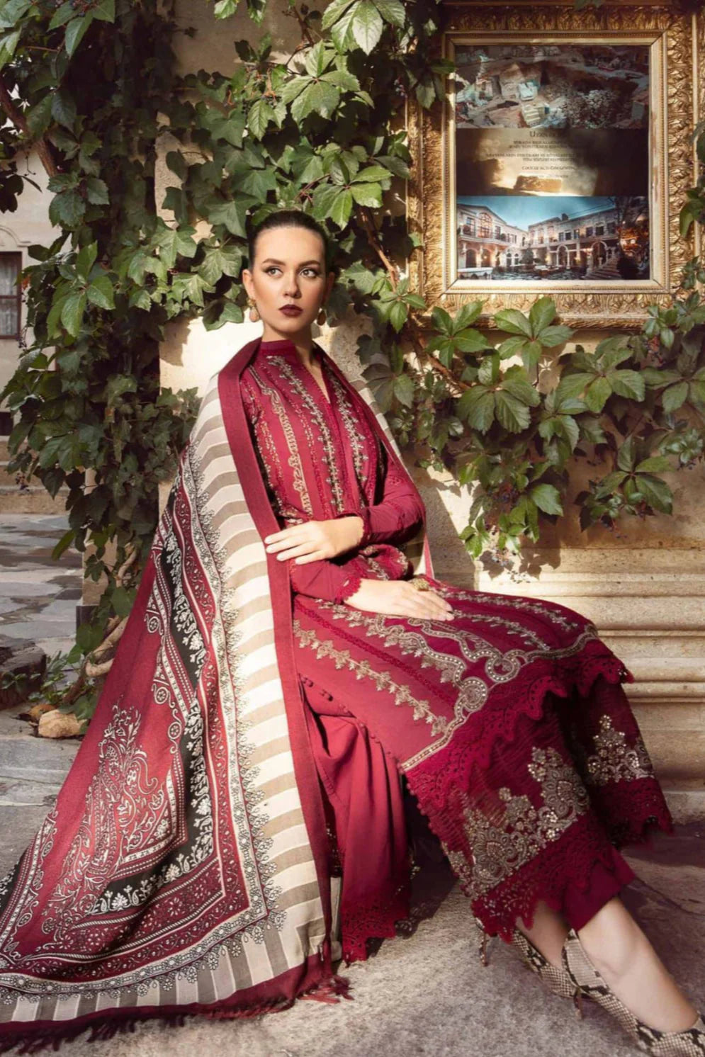 JCH-014 Maria B Heavy Embroidery 3PC Dhanak Suit