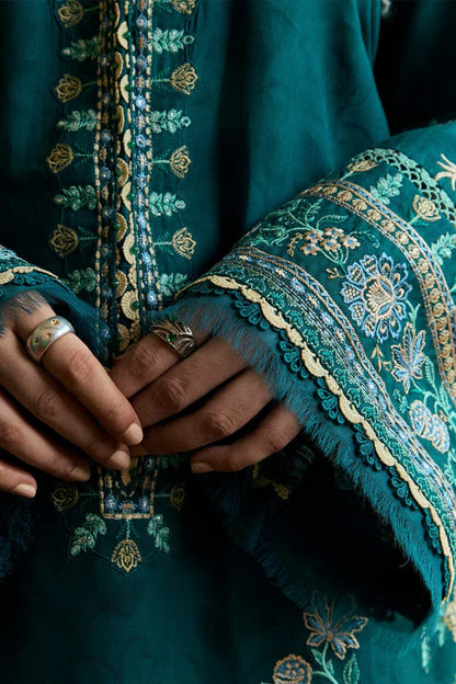 Zara Shah Jahan Embroidery 3PC Dhanak Suit JCH-121