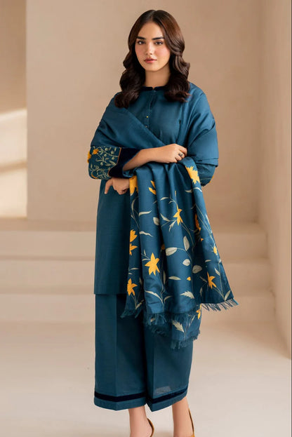 JCH-019 Baroque Heavy Embroidery 3PC Dhanak Suit