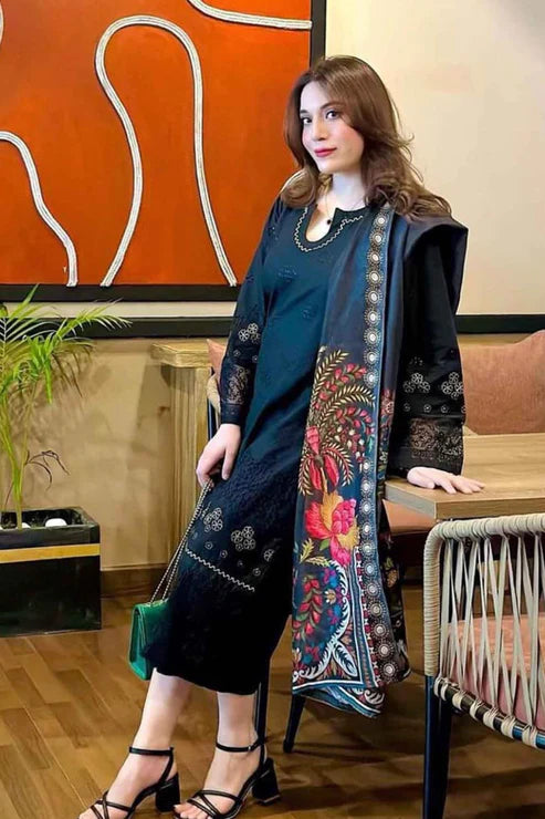 Jazmin Embroidery 3PC Dhanak Suit JCH-197
