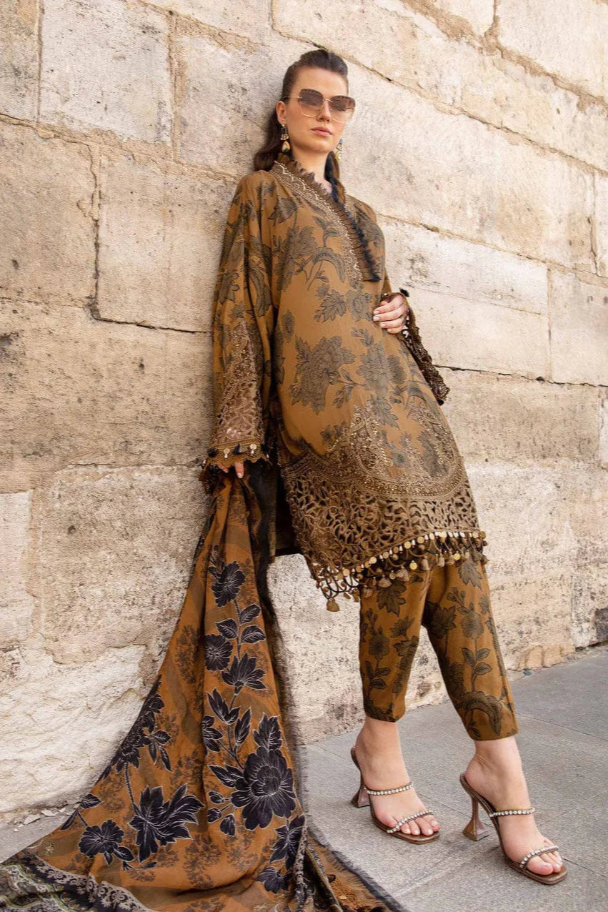 Maria B Embroidery 3PC Dhanak Suit JCH-113