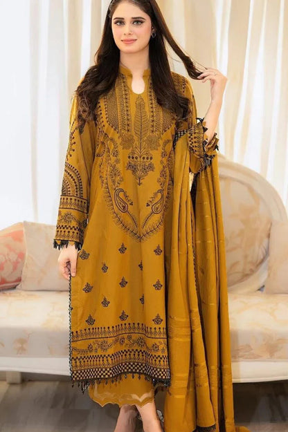 Nakoosh Heavy Embroidery 3PC Dhanak Suit JCH-054