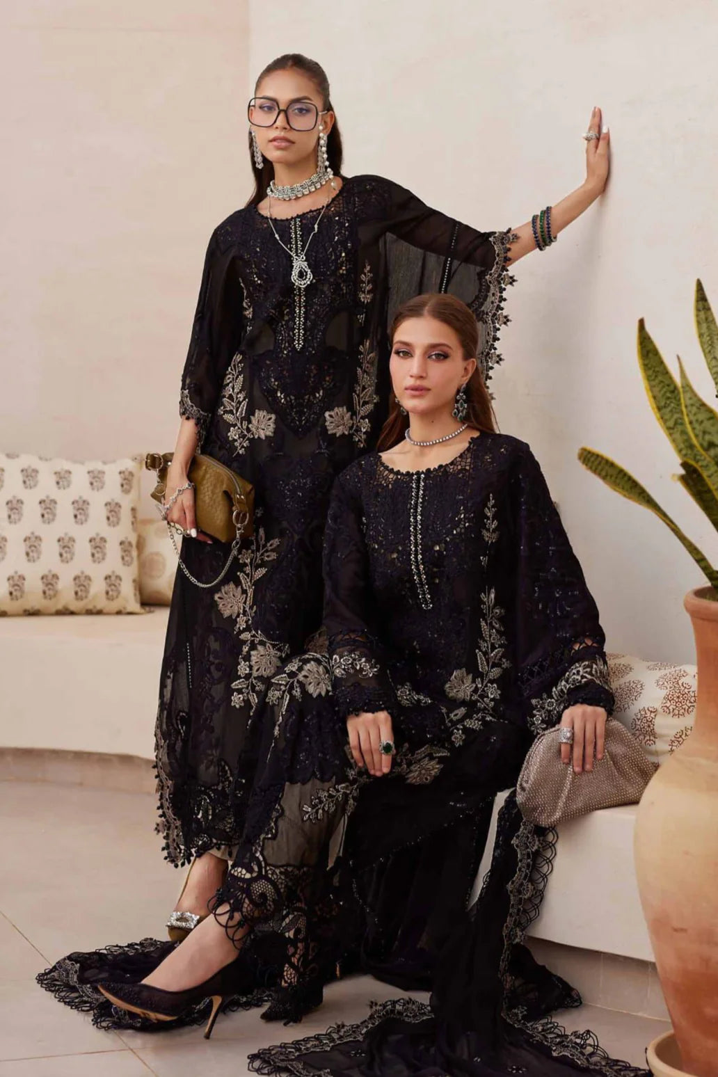 JCH-009 Maria B Heavy Embroidery 3PC Dhanak Suit