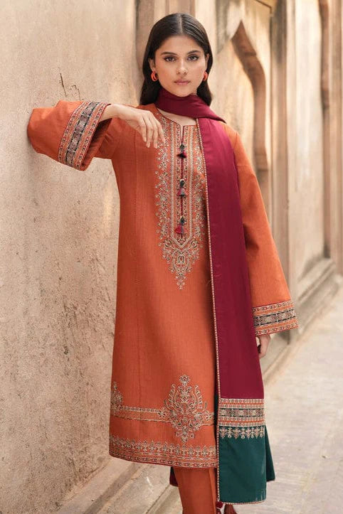 Jazmin Heavy Embroidery 3PC Dhanak Suit JCH-039