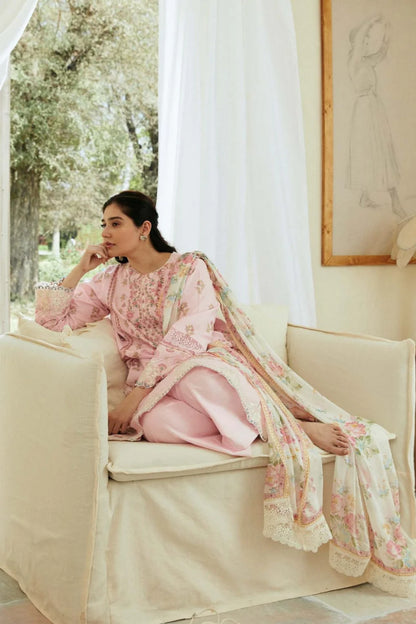 Zara Shah Jahan Heavy Embroidery 3PC Dhanak Suit JCH-120