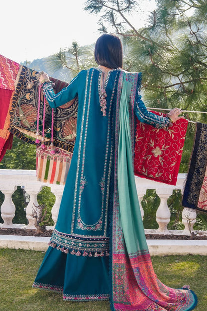 JCH-006 Hussain Rehar Heavy Embroidery 3PC Dhanak Suit