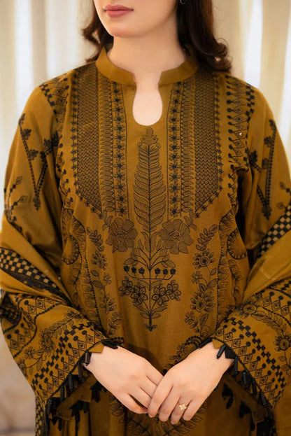 Nakoosh Heavy Embroidery 3PC Dhanak Suit JCH-054