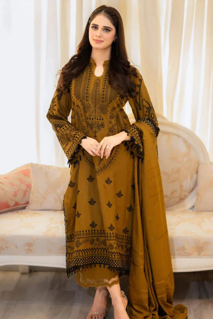 Nakoosh Heavy Embroidery 3PC Dhanak Suit JCH-054