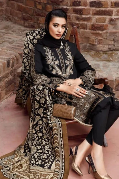 Maria B Heavy Embroidery 3PC Dhanak Suit JCH-182