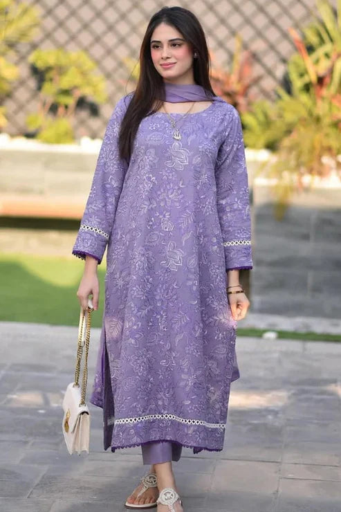 Nakoosh Heavy Embroidery 3PC Dhanak Suit JCH-195