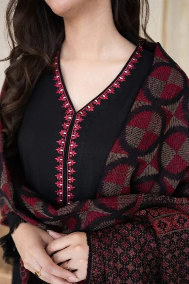 JCH-020 A Sling Heavy Embroidery 3PC Dhanak Suit