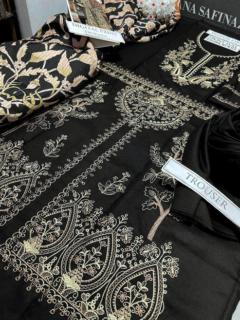 Maria B Heavy Embroidery 3PC Dhanak Suit JCH-182
