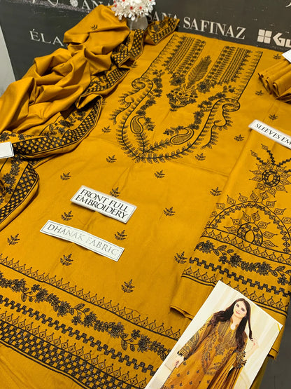 Nakoosh Heavy Embroidery 3PC Dhanak Suit JCH-054