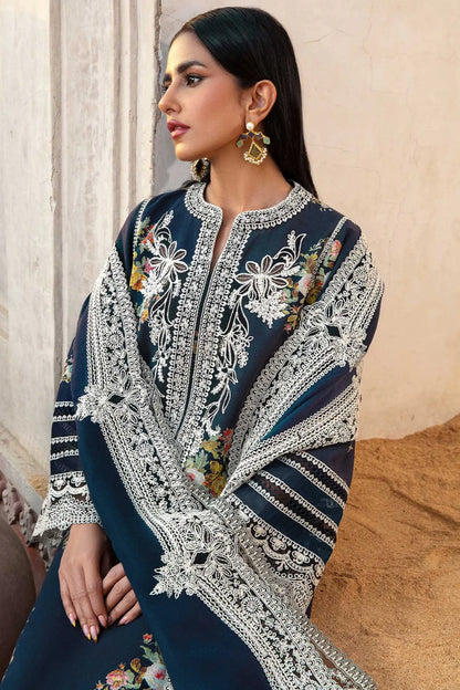 Crimson Heavy Embroidery 3PC Dhanak Suit JCH-043