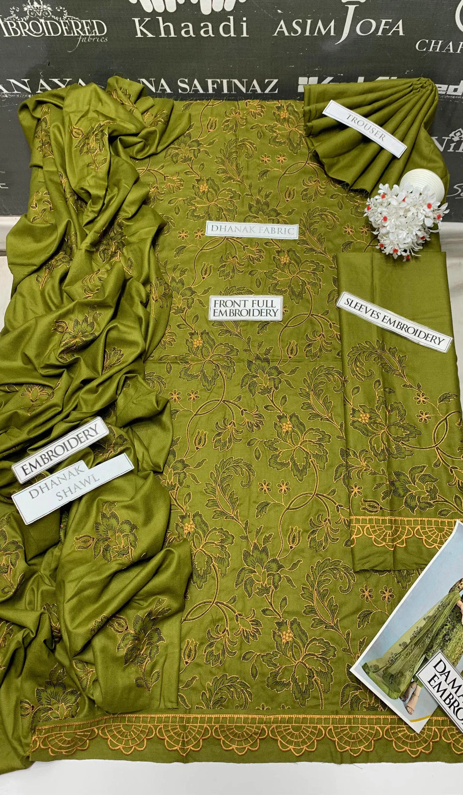 JCH-011 Bareeze Heavy Embroidery 3PC Dhanak Suit