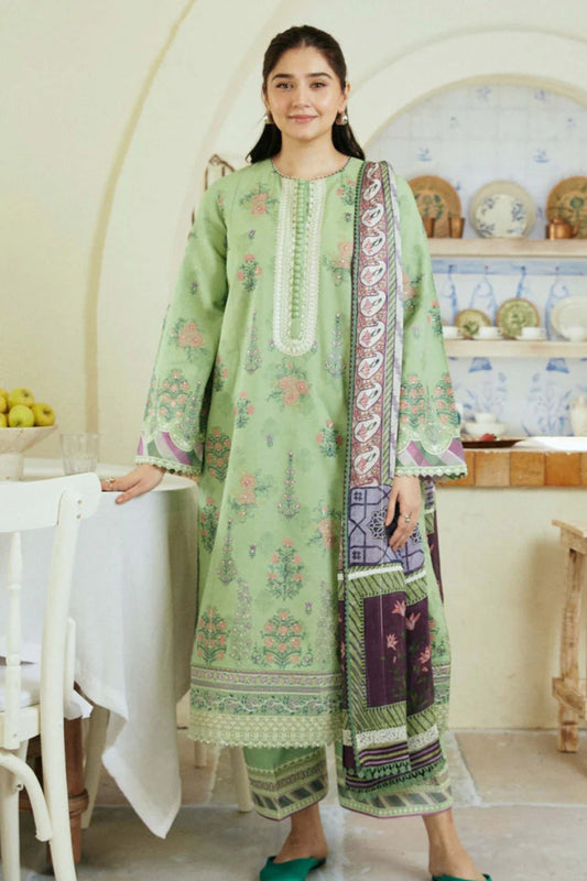 Zara Shah Jahan Heavy Embroidery 3PC Dhanak Suit JCH-082